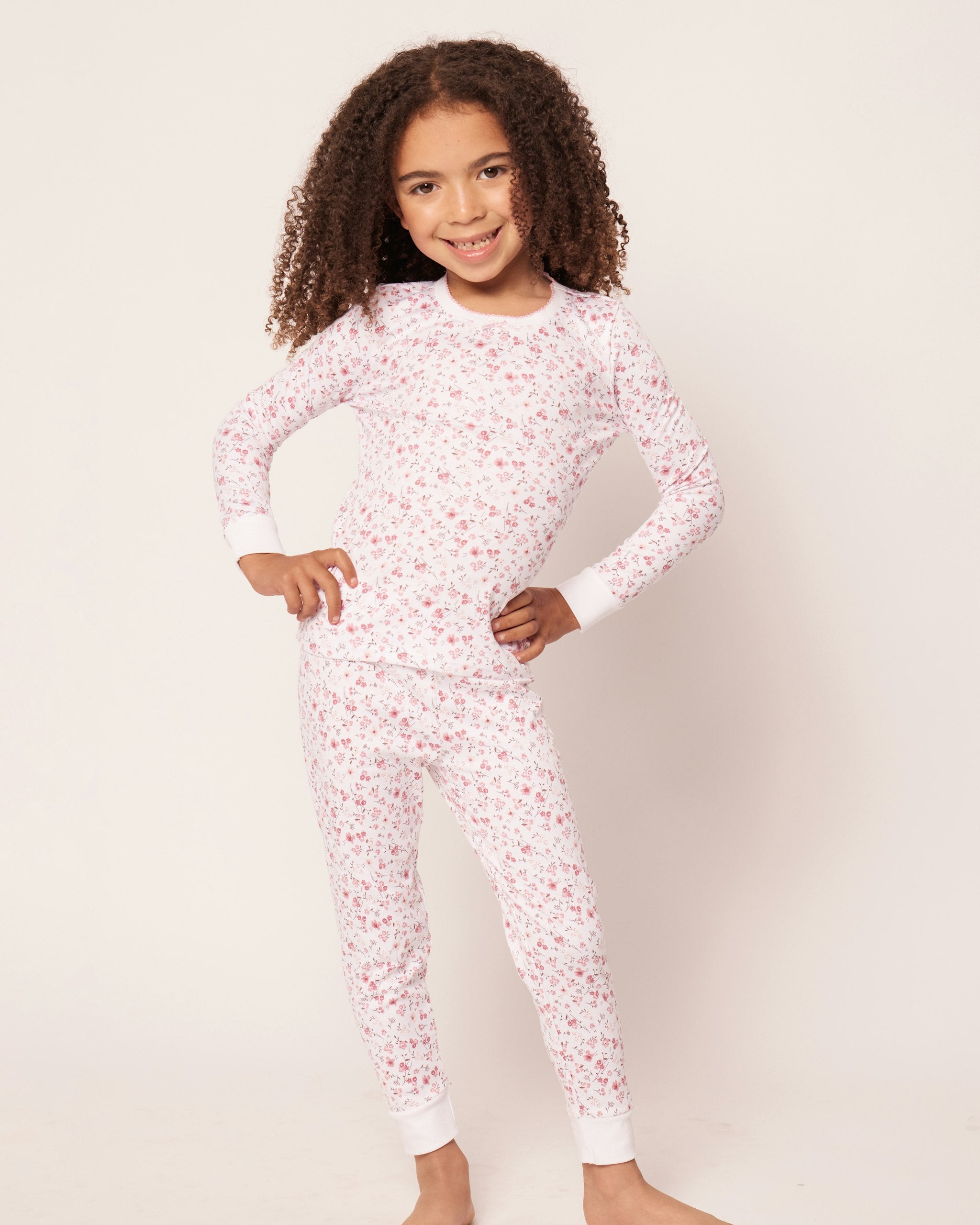 Kid's Pima Snug Fit Pajama Set in Sweethearts in Dorset Floral#Color_Dorset Floral