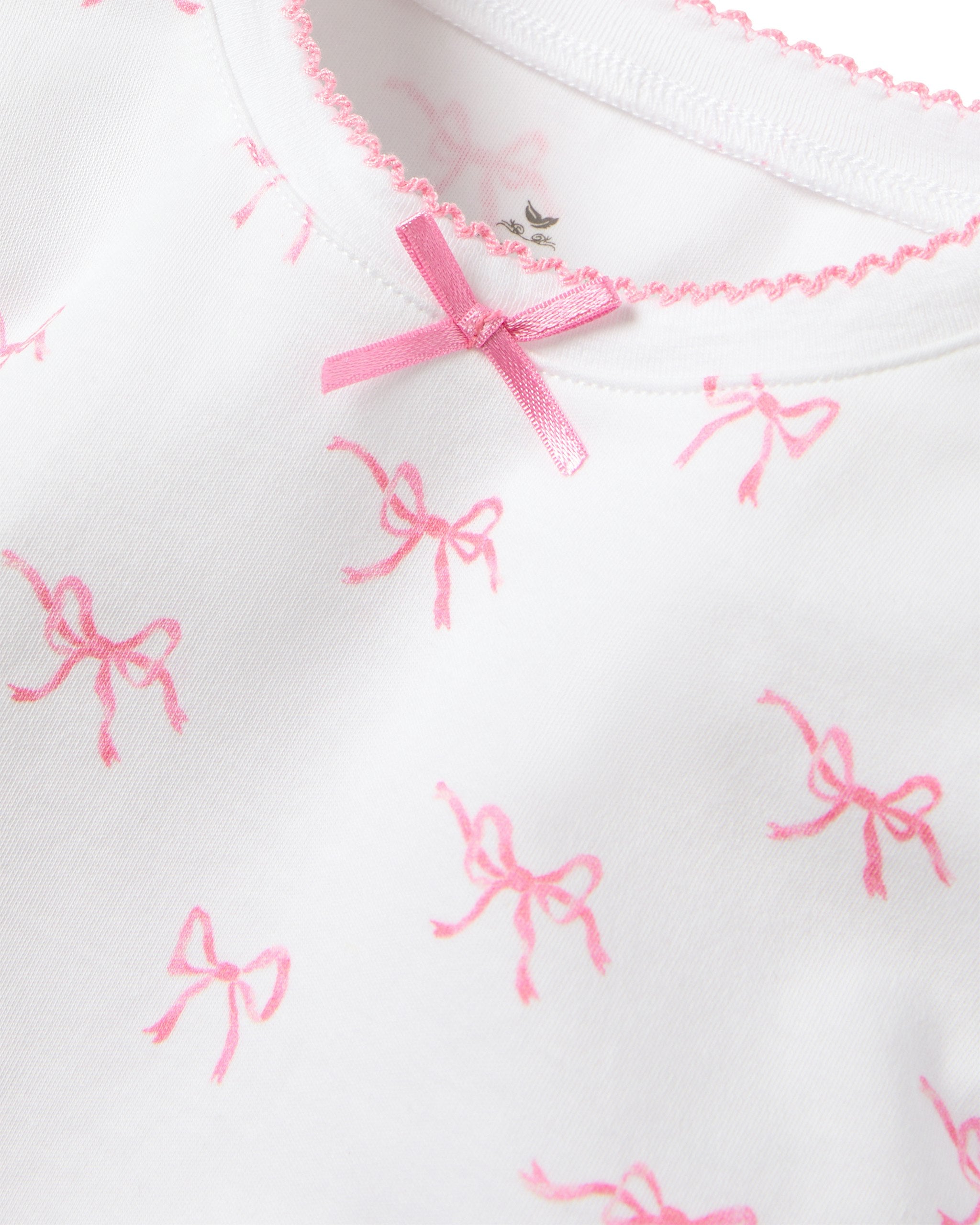 Kid's Pima Snug Fit Pajama Set in Sweethearts in Blushing Bows#Color_Blushing Bows