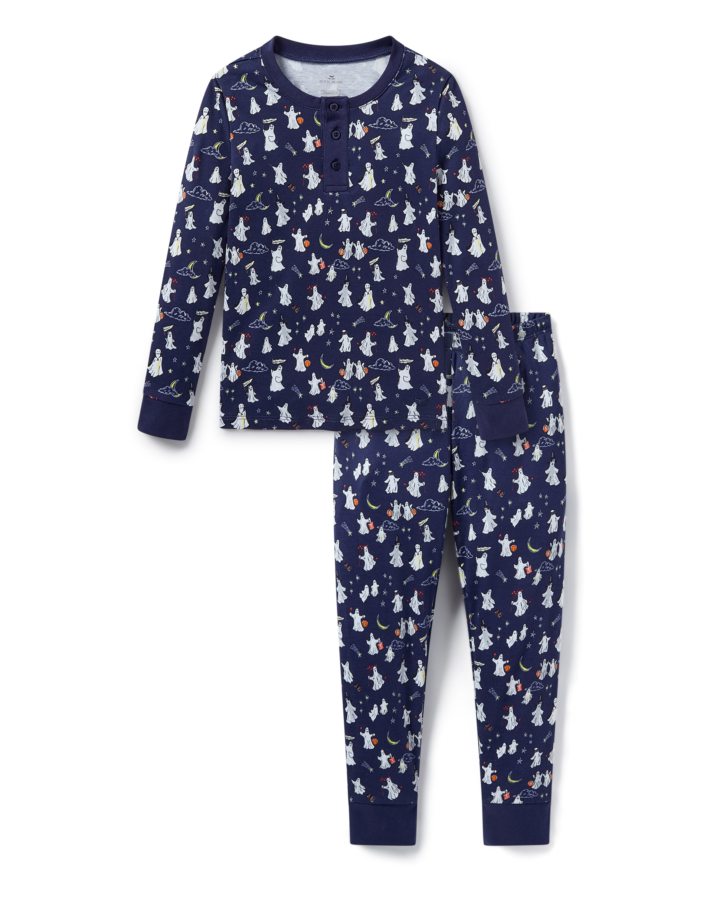 Kid's Pima Snug Fit Pajama Set in Spooky Slumber
