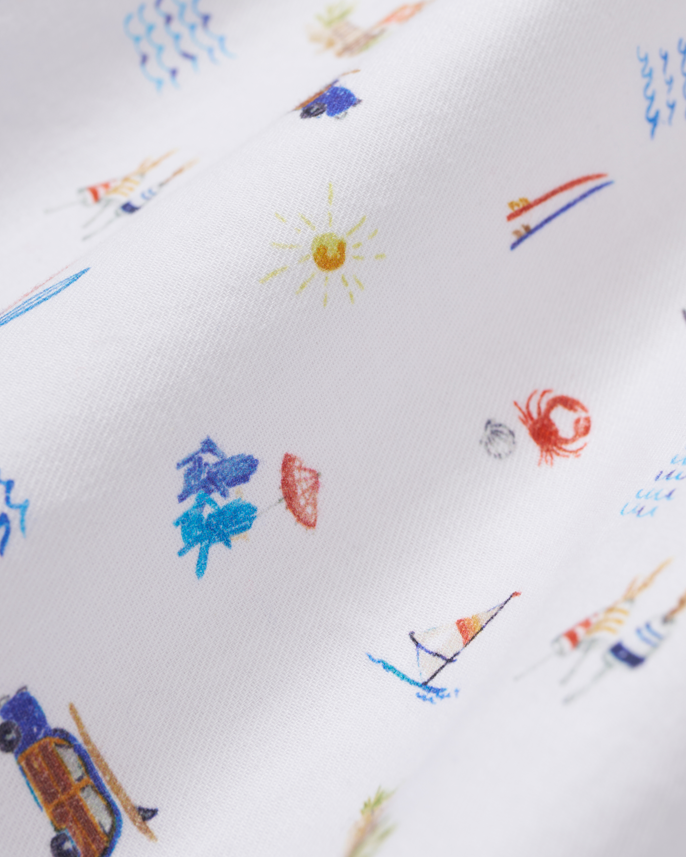Kid's Pima Snug Fit Pajama Set in Summer Nostalgia