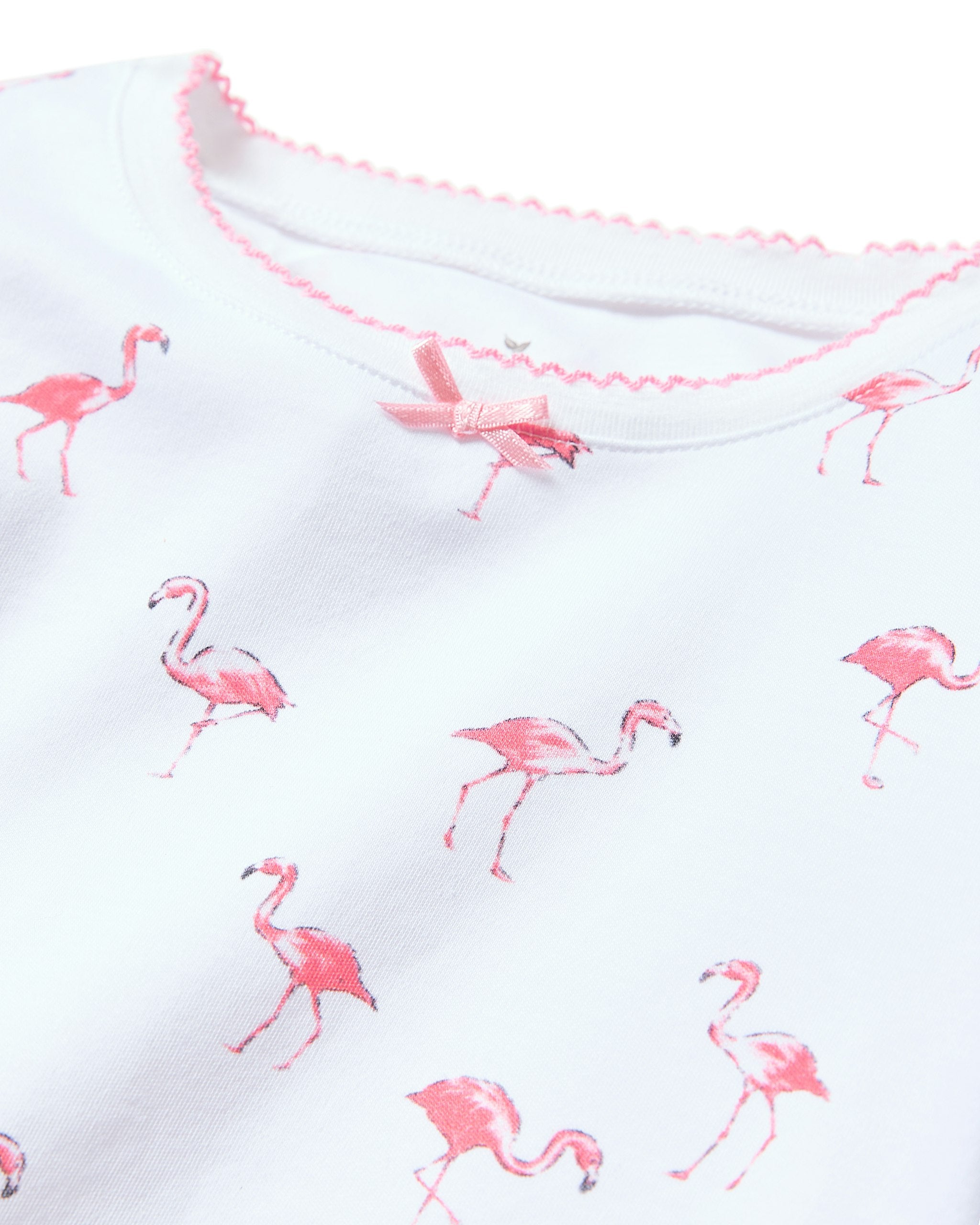Kid's Pima Snug Fit Short Set in Cherry Orchard in Flamingos#Color_Flamingos