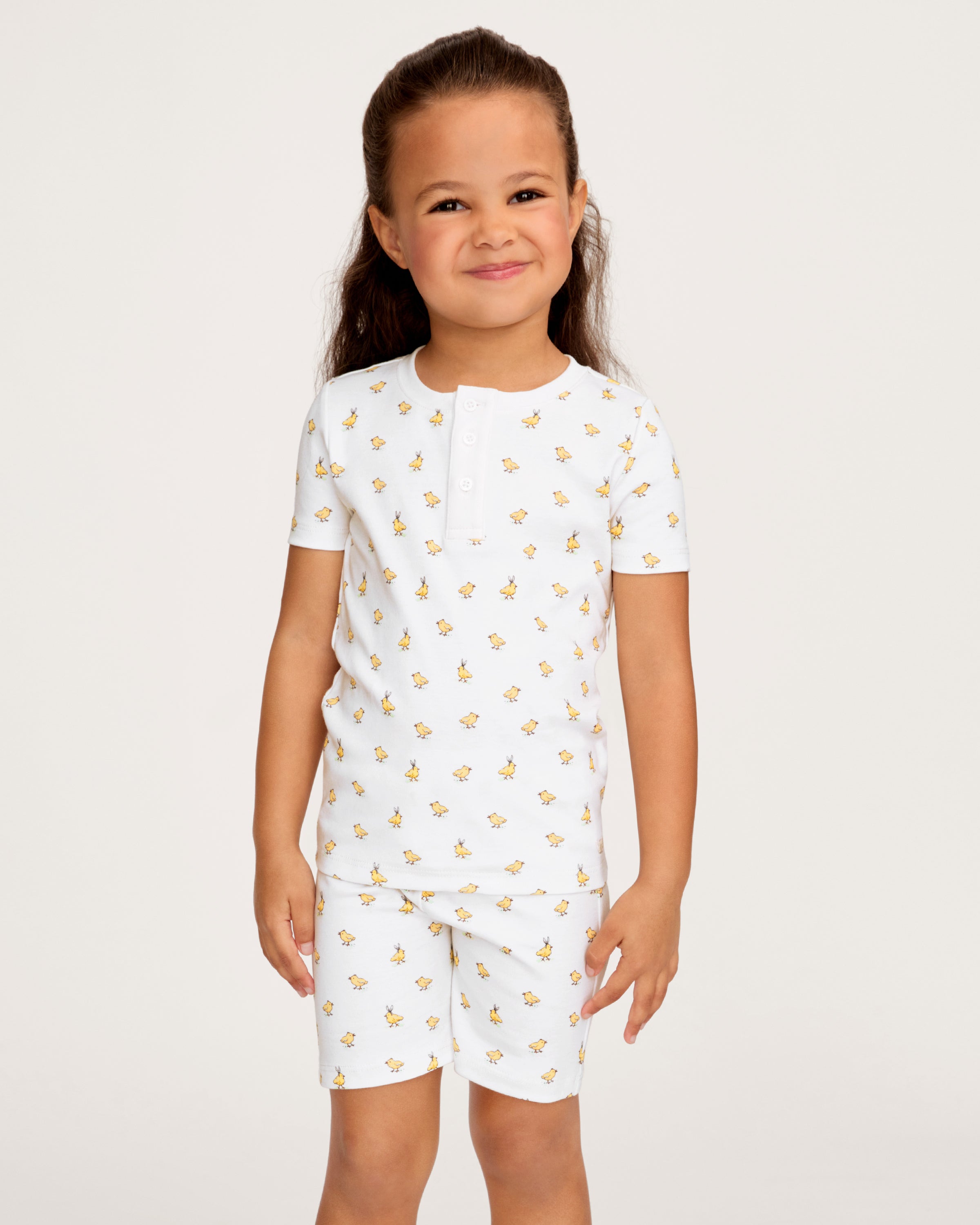 Kid's Pima Snug Fit Short Set in Très Chick