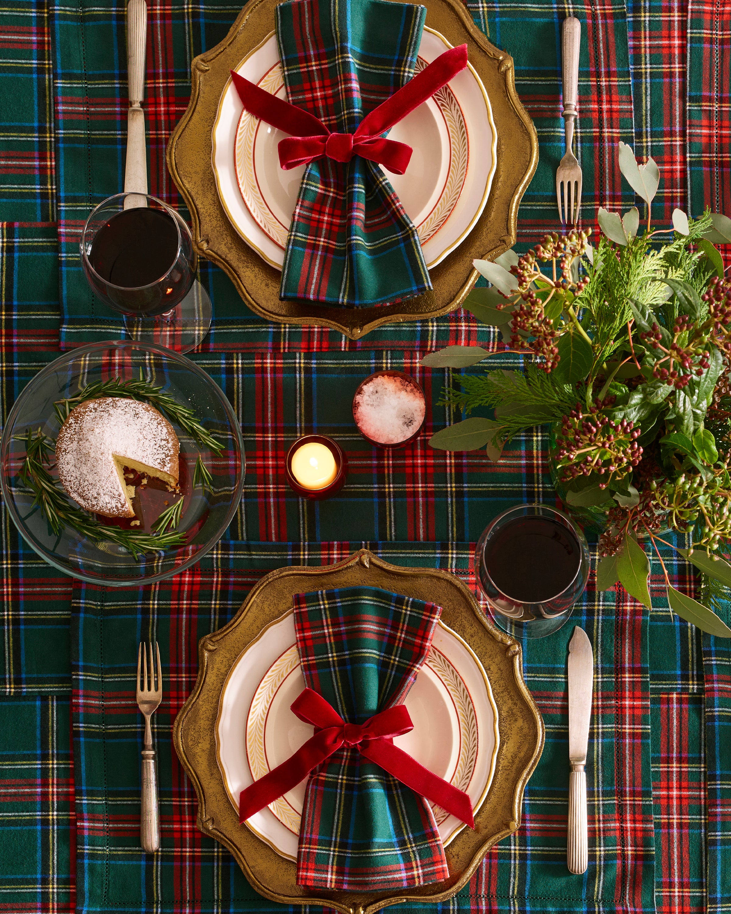 Signature Twill Placemats in Kensington Tartan