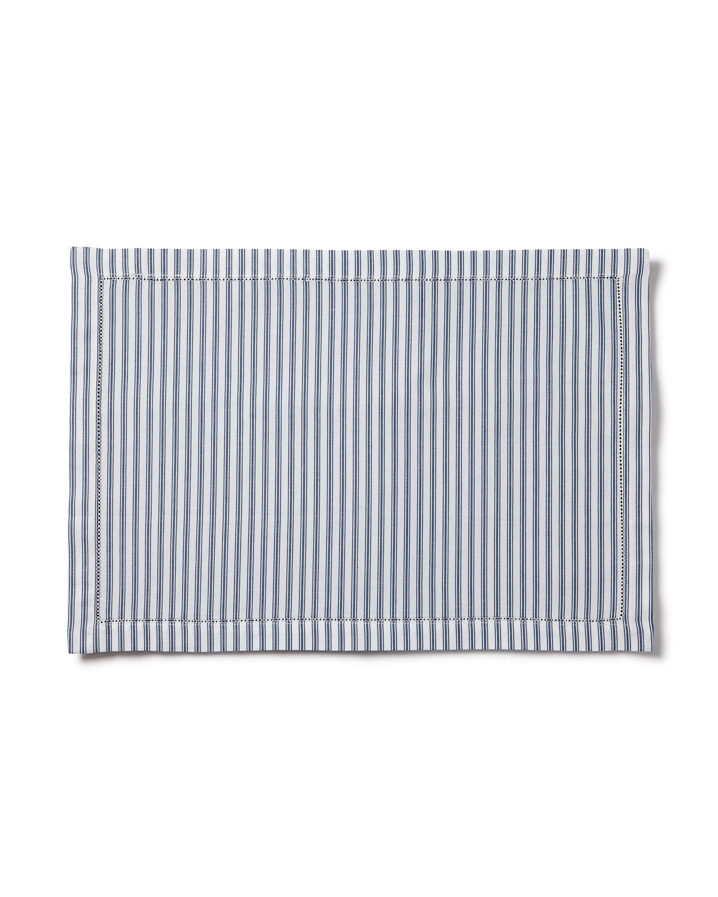 Signature Twill Placemats in Navy French Ticking