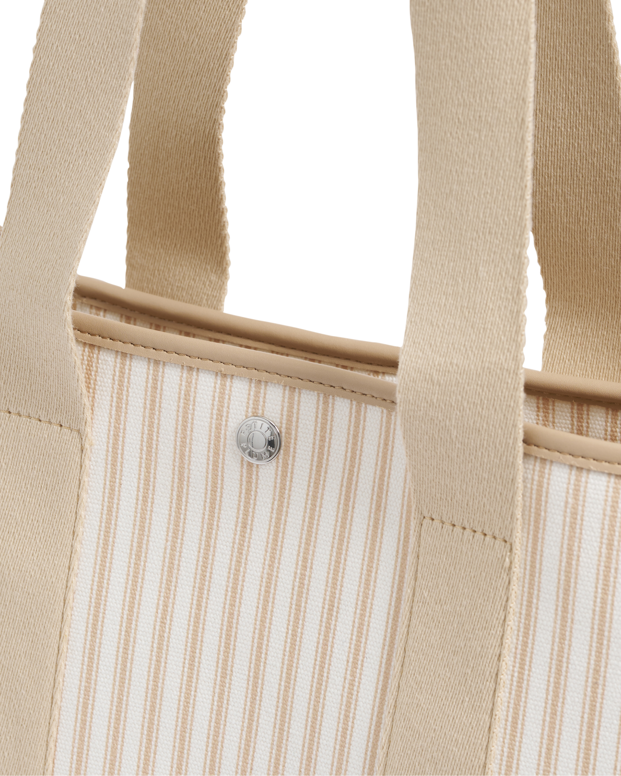 The Beckett Canvas Tote Bag in Camel Ticking