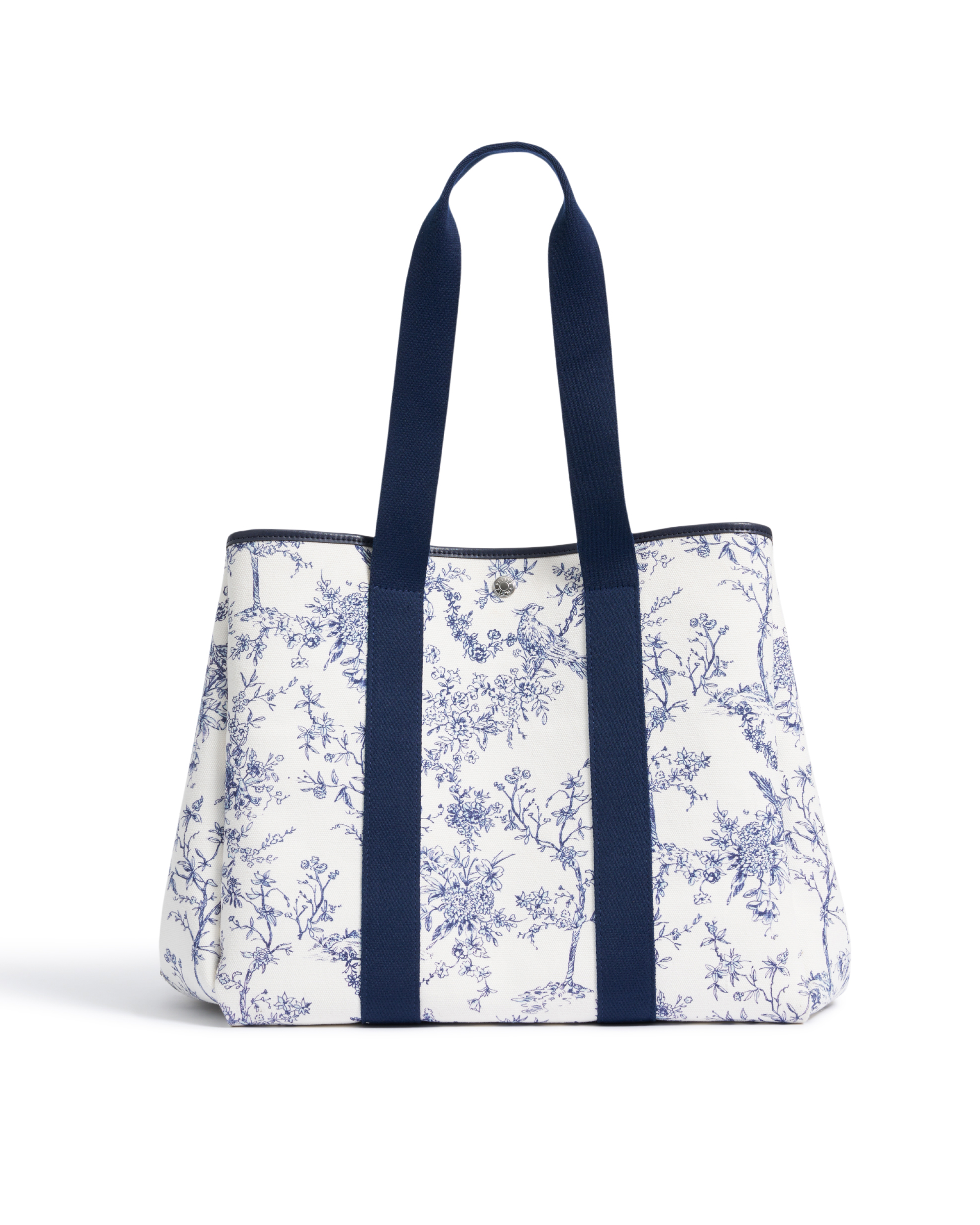 The Beckett Canvas Tote Bag in Timeless Toile