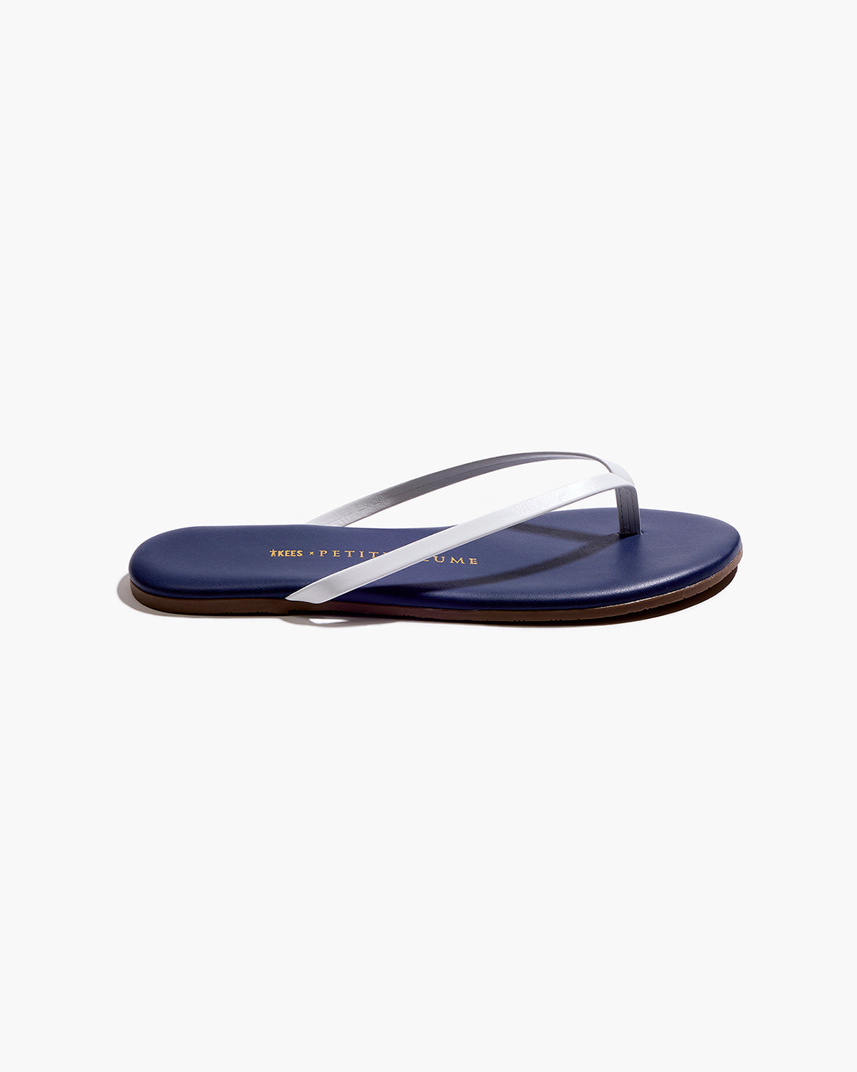 kiki！レスケ LESQUE WHITE/NAVY 7.0 Petite Plume x TKEES Lily Sandal in Navy with White Strap
