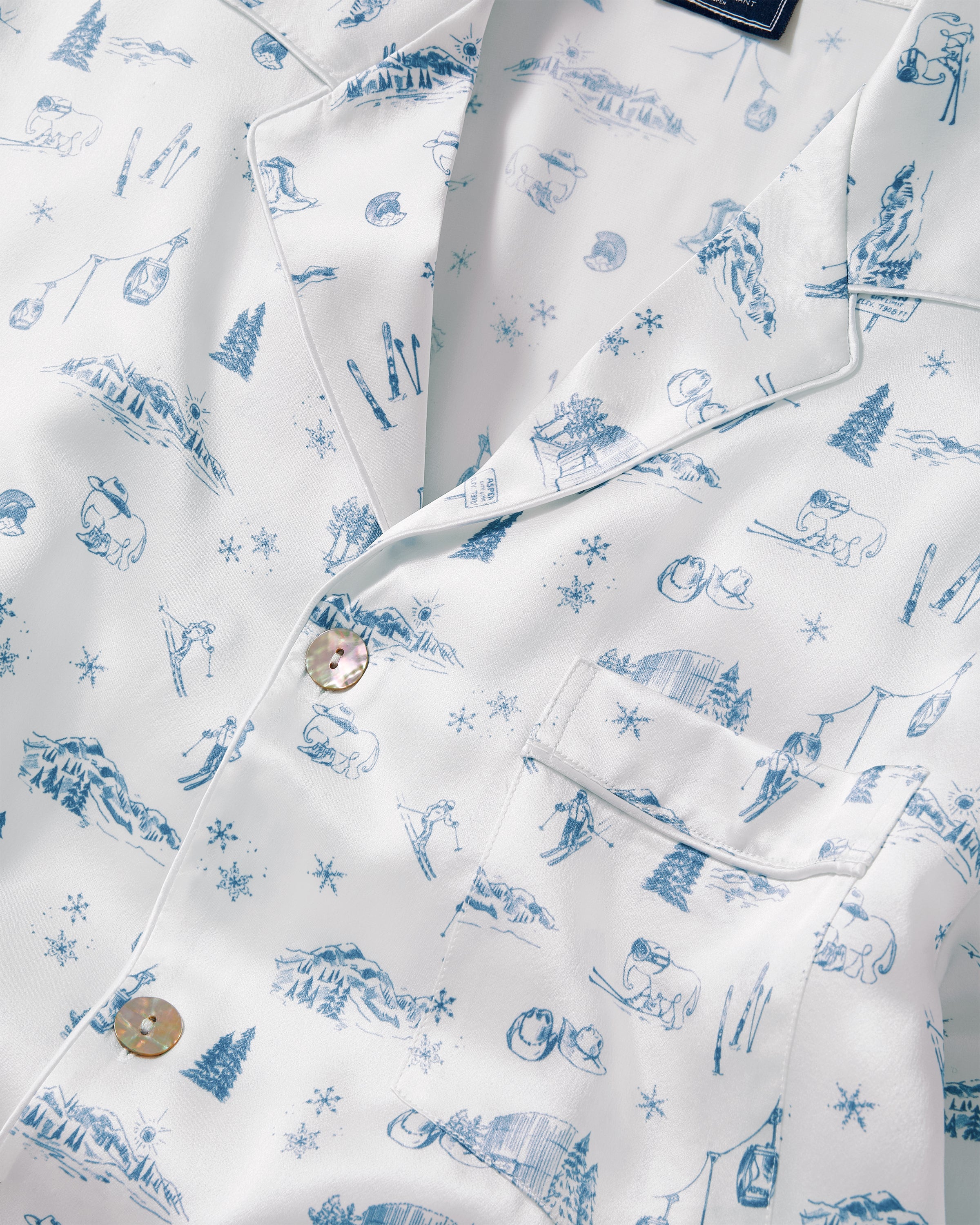 Petite Plume x White Elephant Men's Silk Pajama Set