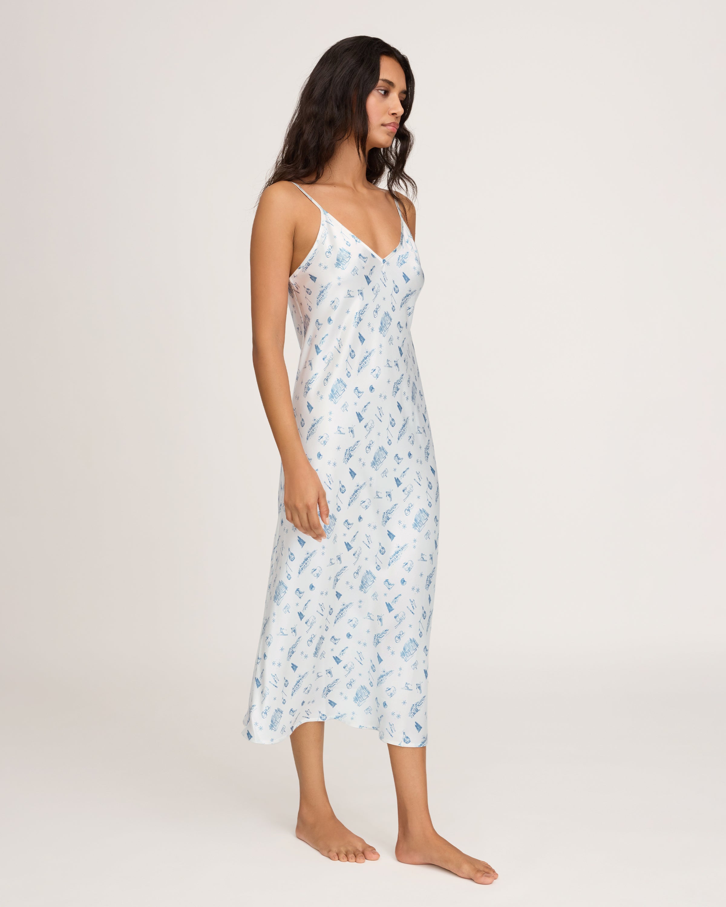 Petite Plume x White Elephant Women's Silk Cosette Nightgown
