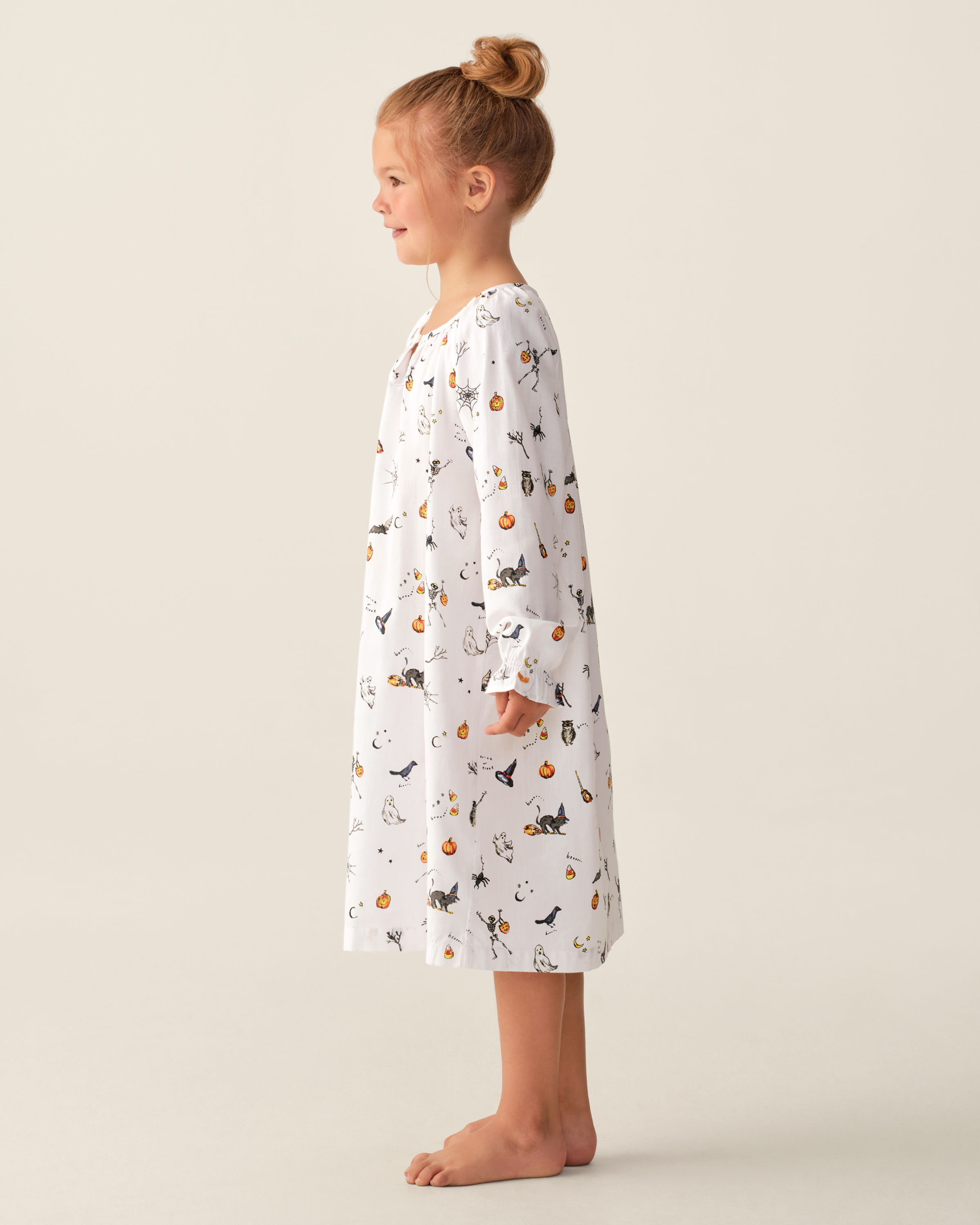 Girl's Twill Delphine Nightgown in Trick or Treat