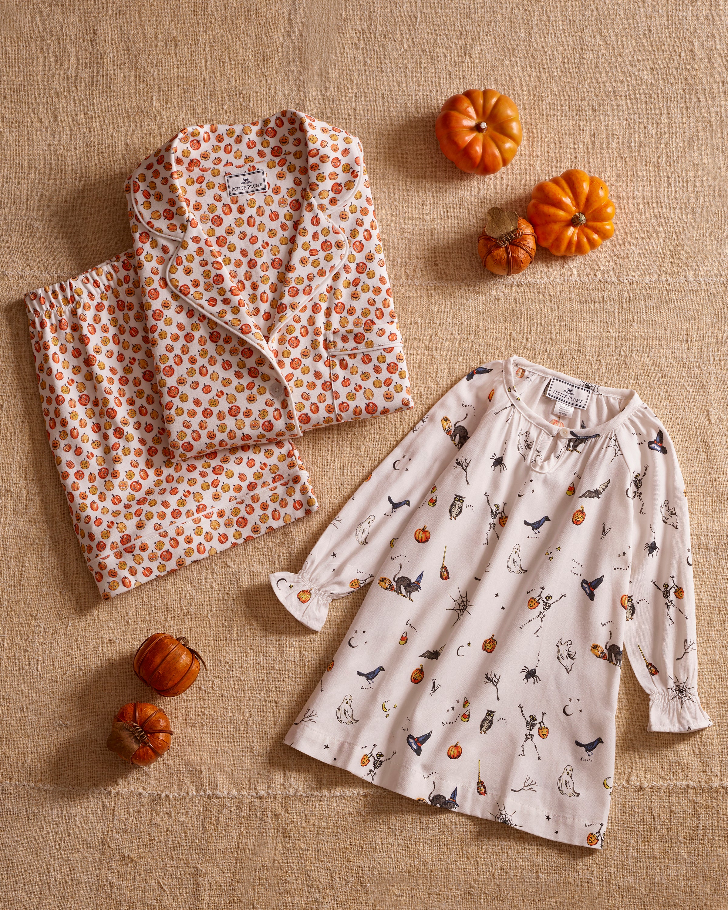 Girl's Twill Delphine Nightgown in Trick or Treat
