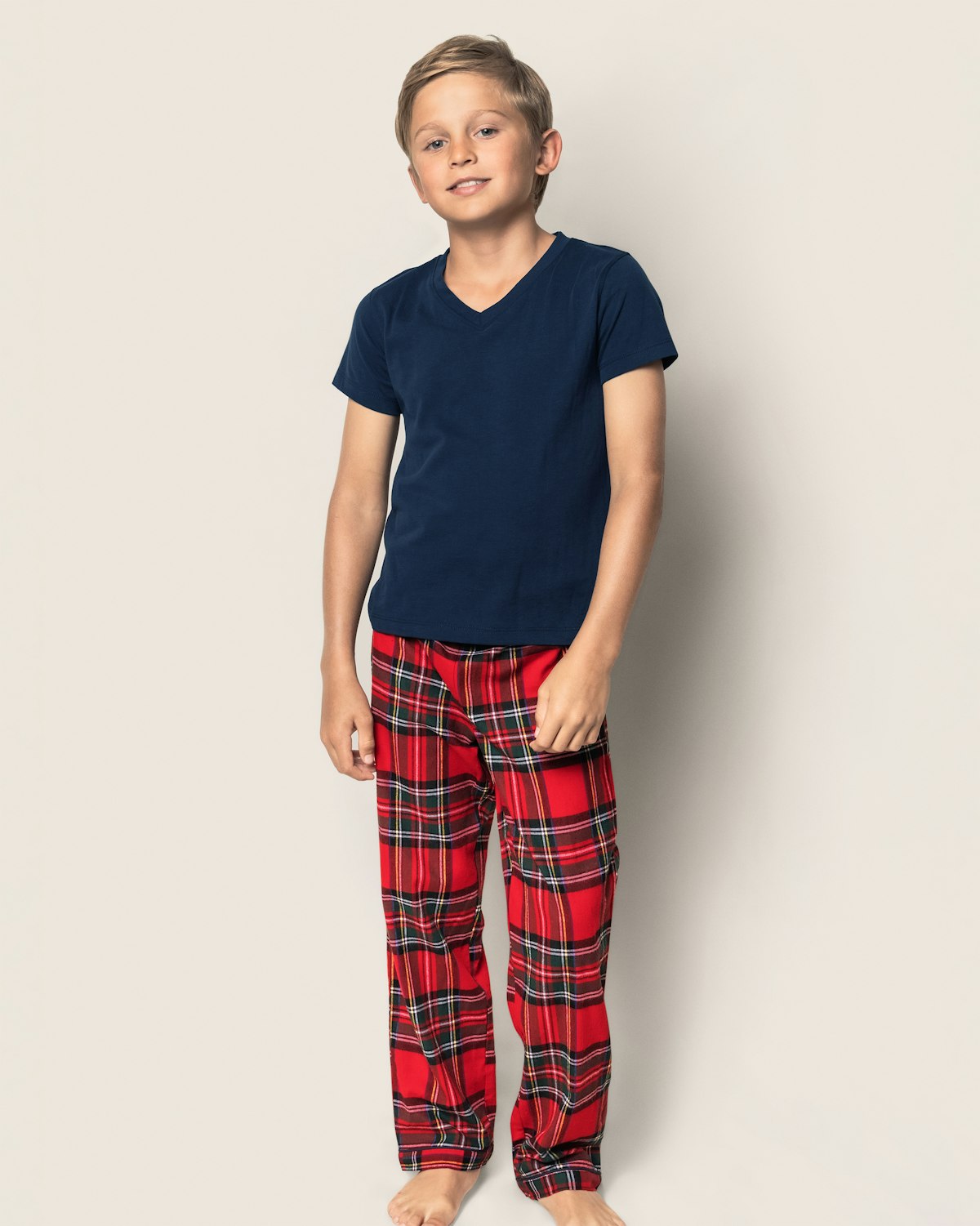 Petite Plume Boys Plaid Pajamas Red Plaid Pajama Pants For Boys