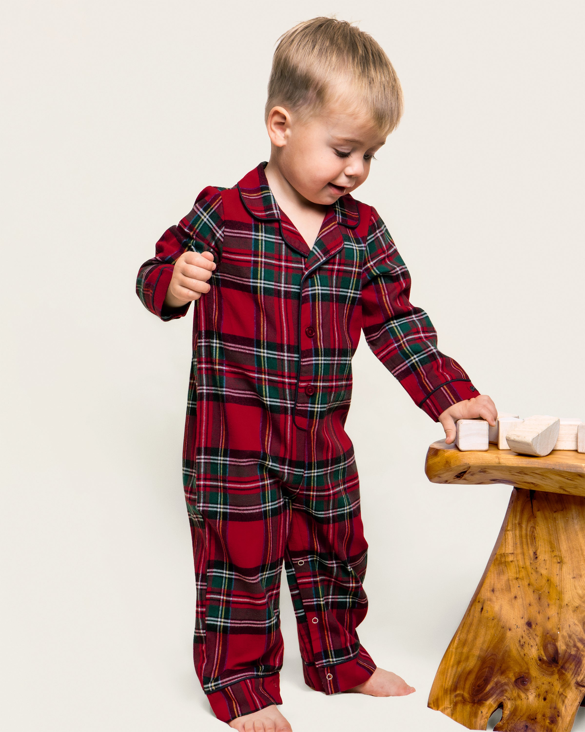Baby's Brushed Twill Classic Romper in Imperial Tartan