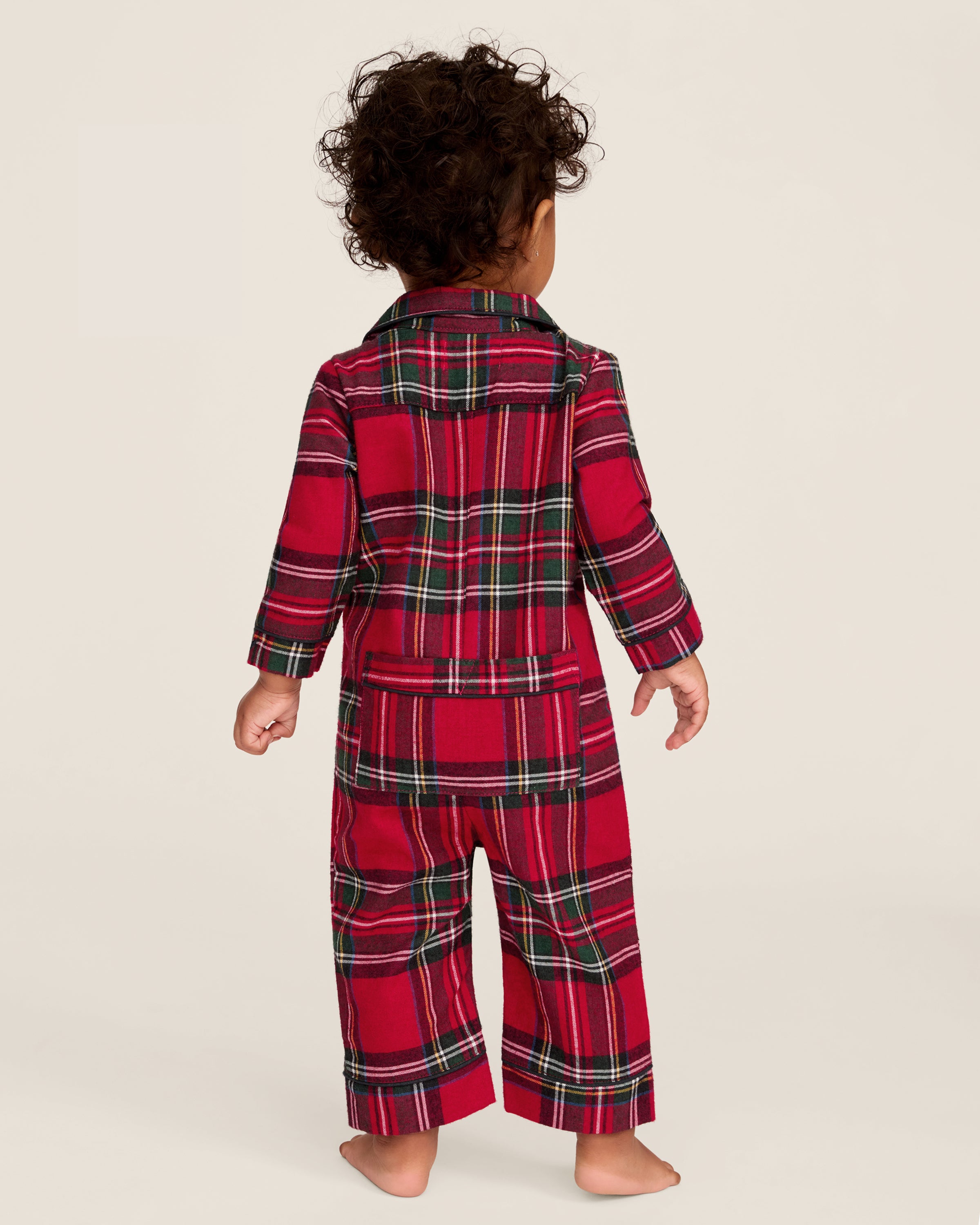 Baby's Brushed Twill Classic Romper in Imperial Tartan