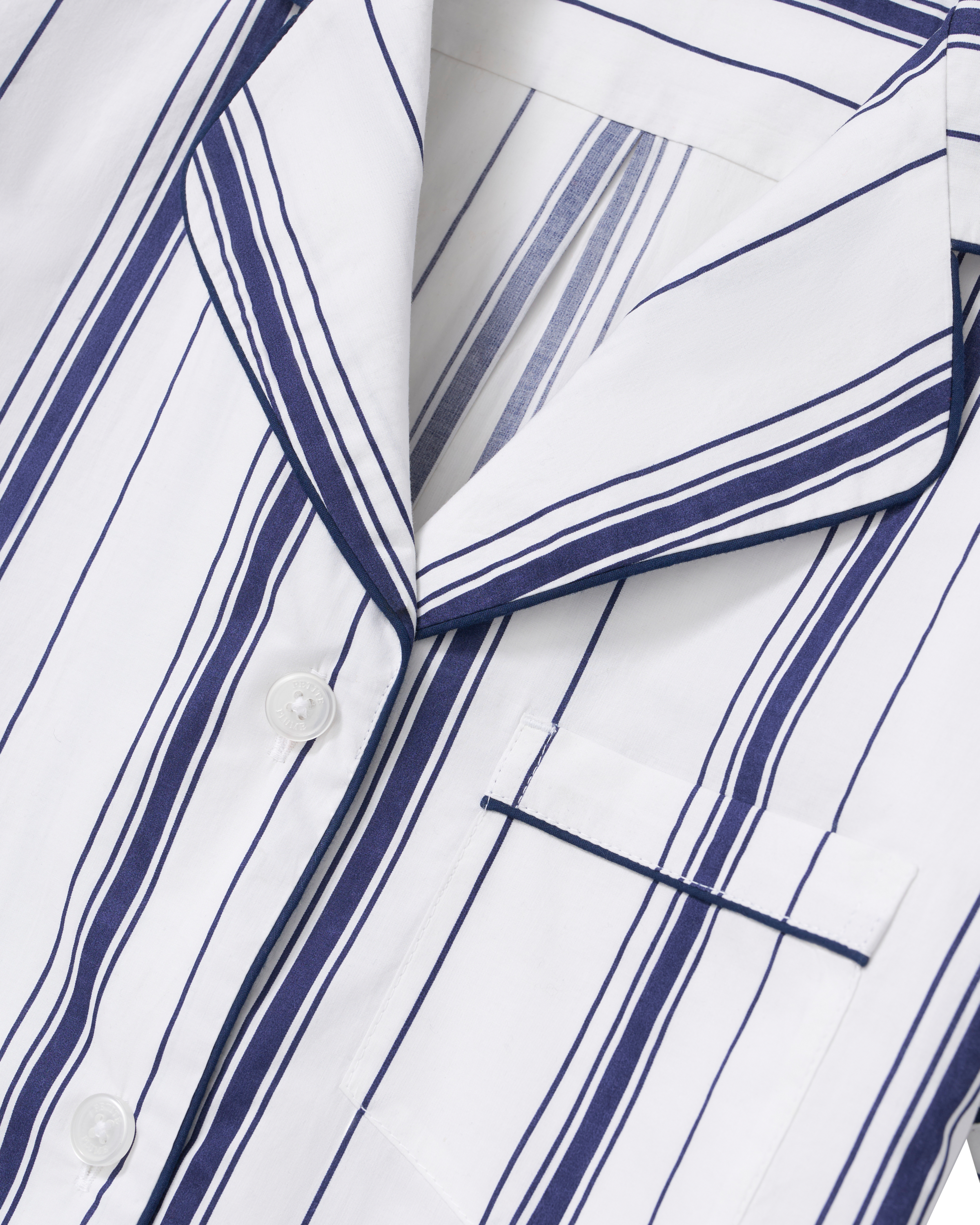 Women's Poplin Short Sleeve Short Set in Parlor Stripe