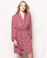 Luxe Pima Cotton Bordeaux Paisley Robe