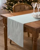 Signature Emerald Ticking Table Linen
