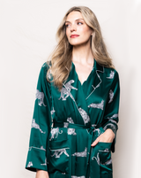 100% Mulberry Silk Panthère de Luxe Long Robe
