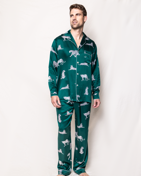Men's Silk Pajama Set in Panthère de Luxe
