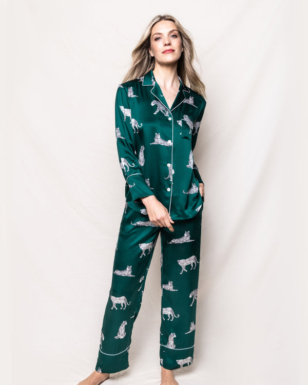 Women's Silk Pajama Set in Panthère de Luxe