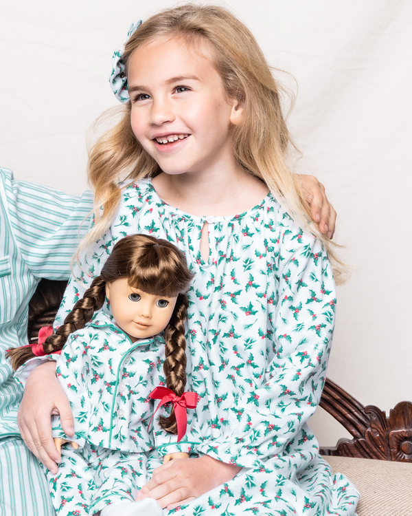 Doll Pajamas in Sprigs of the Season