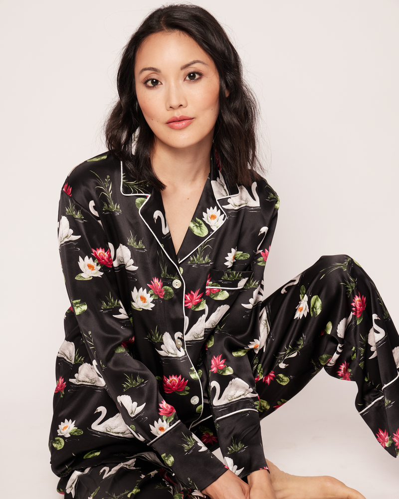 Womans discount silk pajamas