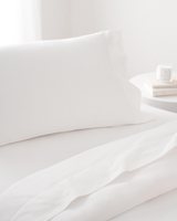 Signature Luxe Sateen White Bed Sheets