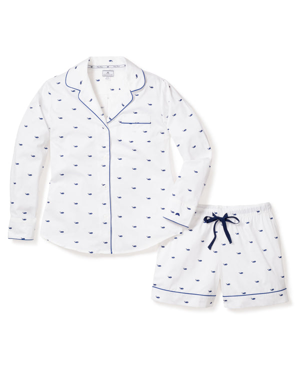 Women's Whales Long Sleeve Short Set