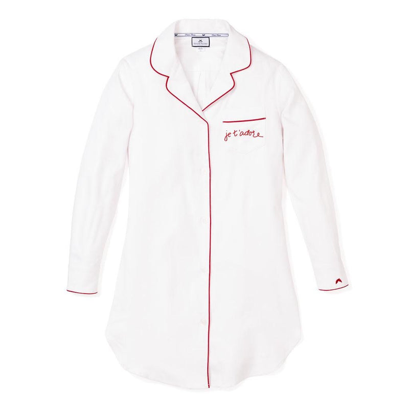 Maisonette Exclusive.         Je t'adore Womens Valentines Nightshirt
