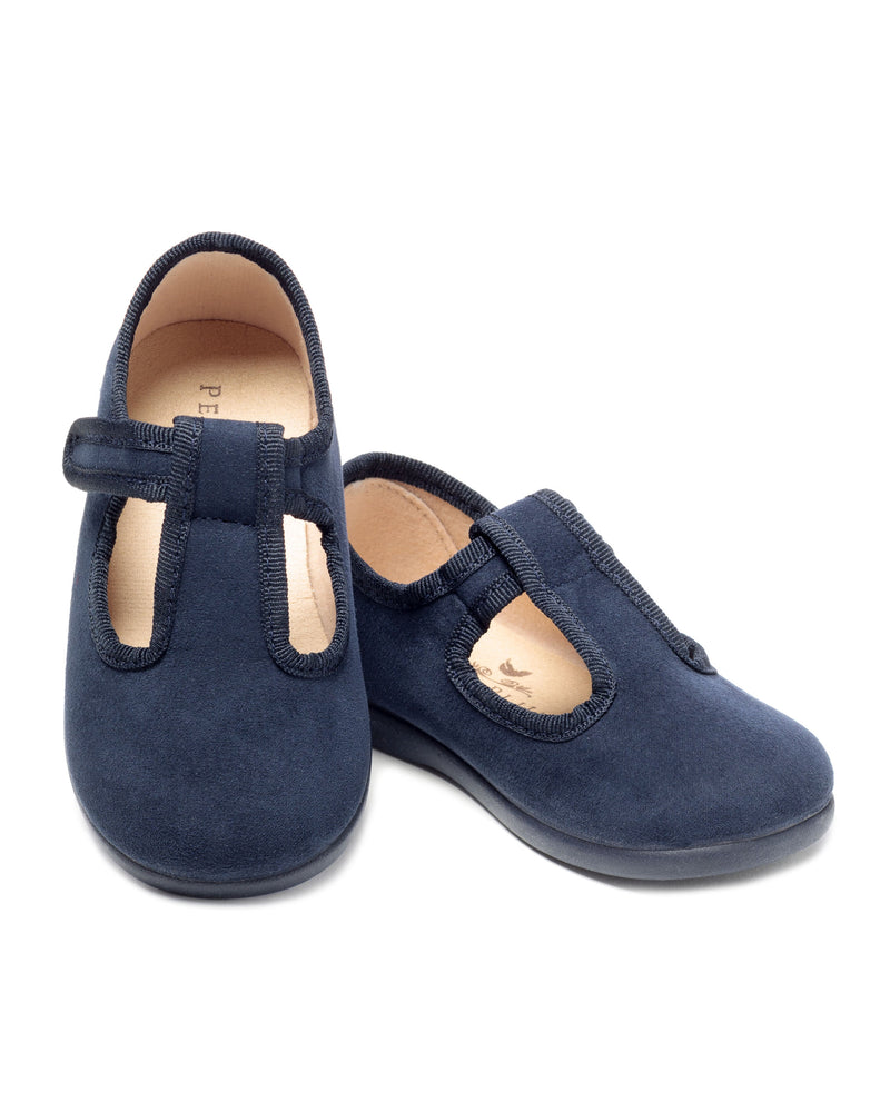 The Everly Slipper in Navy Suede