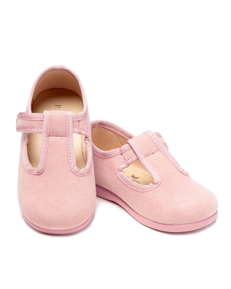 Kid's Everly Slipper in Pink Suede