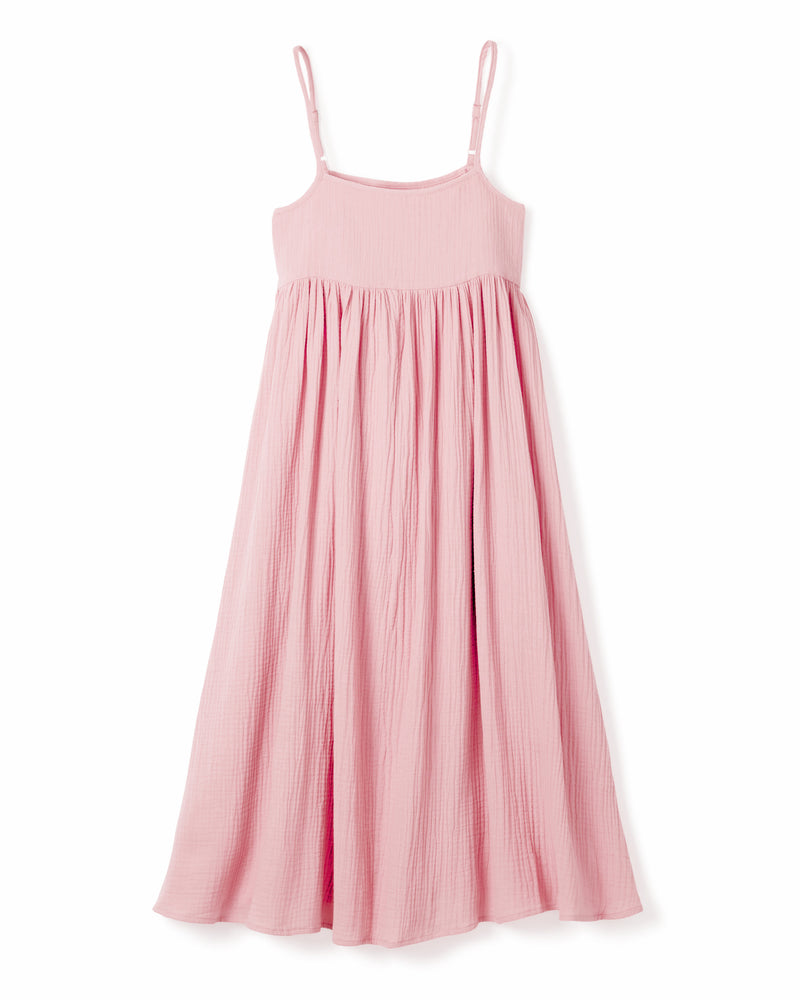 Women's Gauze Serene Lounge Dress in Pink