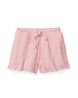 Women's Pink Gauze Drawstring Shorts