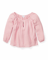 Women's Pink Gauze Willow Scoopneck Top