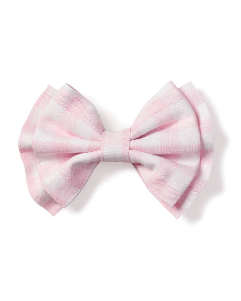 Pink Gingham Hair Bows