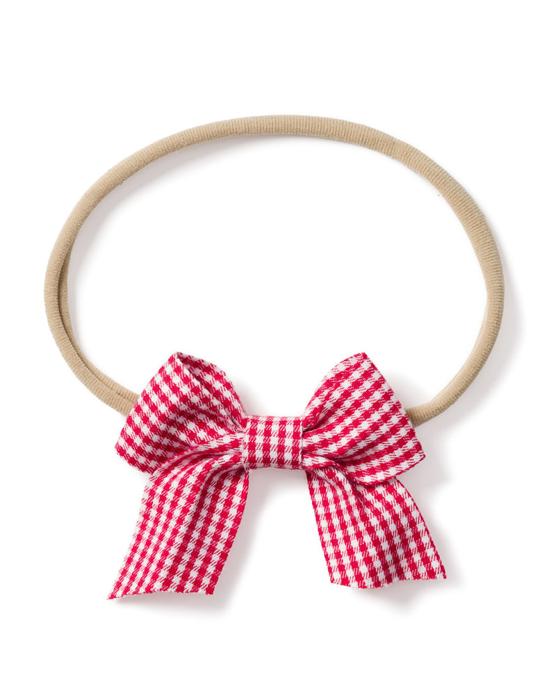 Red Mini Gingham Hair Bows