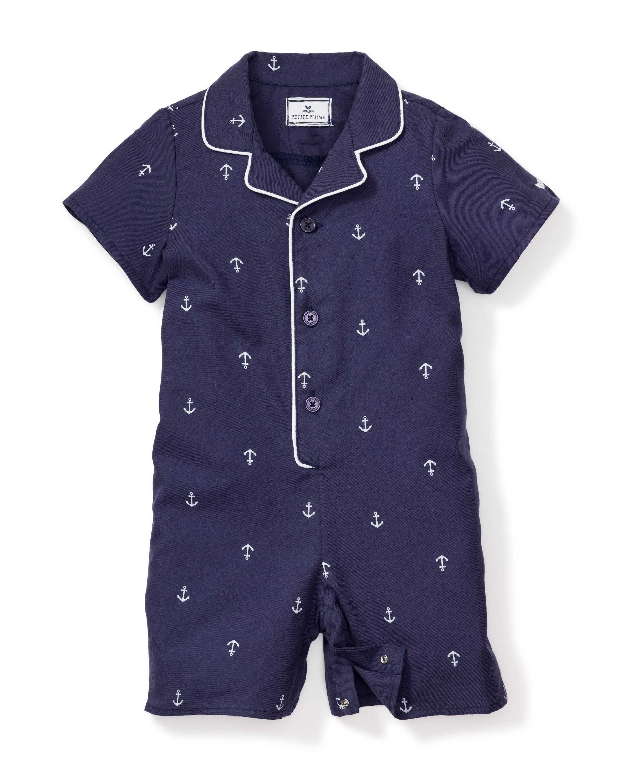 Baby's Twill Summer Romper in Portsmouth Anchors