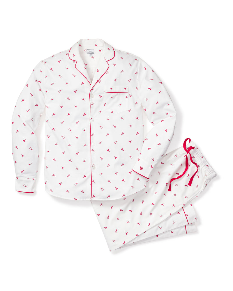Men s Twill Pajama Set in Brixham Lobsters Petite Plume