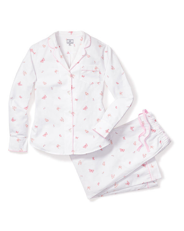 Women's Twill Pajama Set in Butterflies