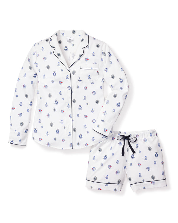 Women's Regal Crests Long Sleeve Short Set