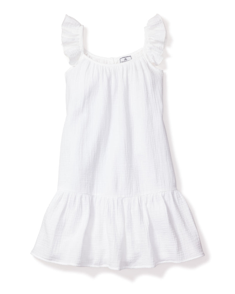 Girls White Gauze Celeste Sundress