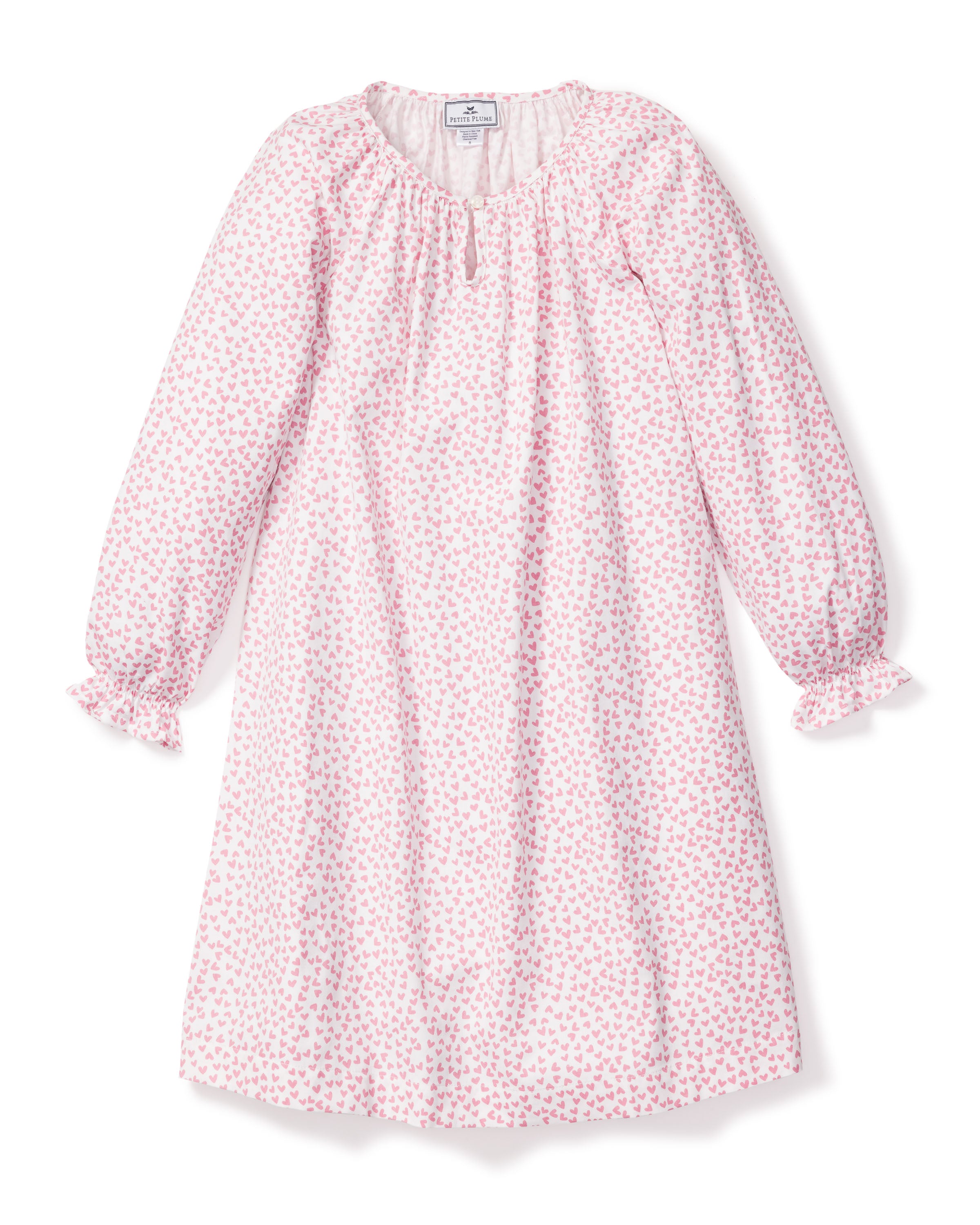 Girl's Twill Delphine Nightgown in Sweethearts