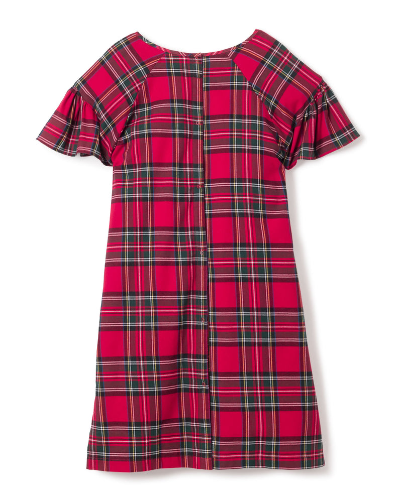 Red Tartan, with gold sparkly thread Wool Robe (S-XXL) — Robeology