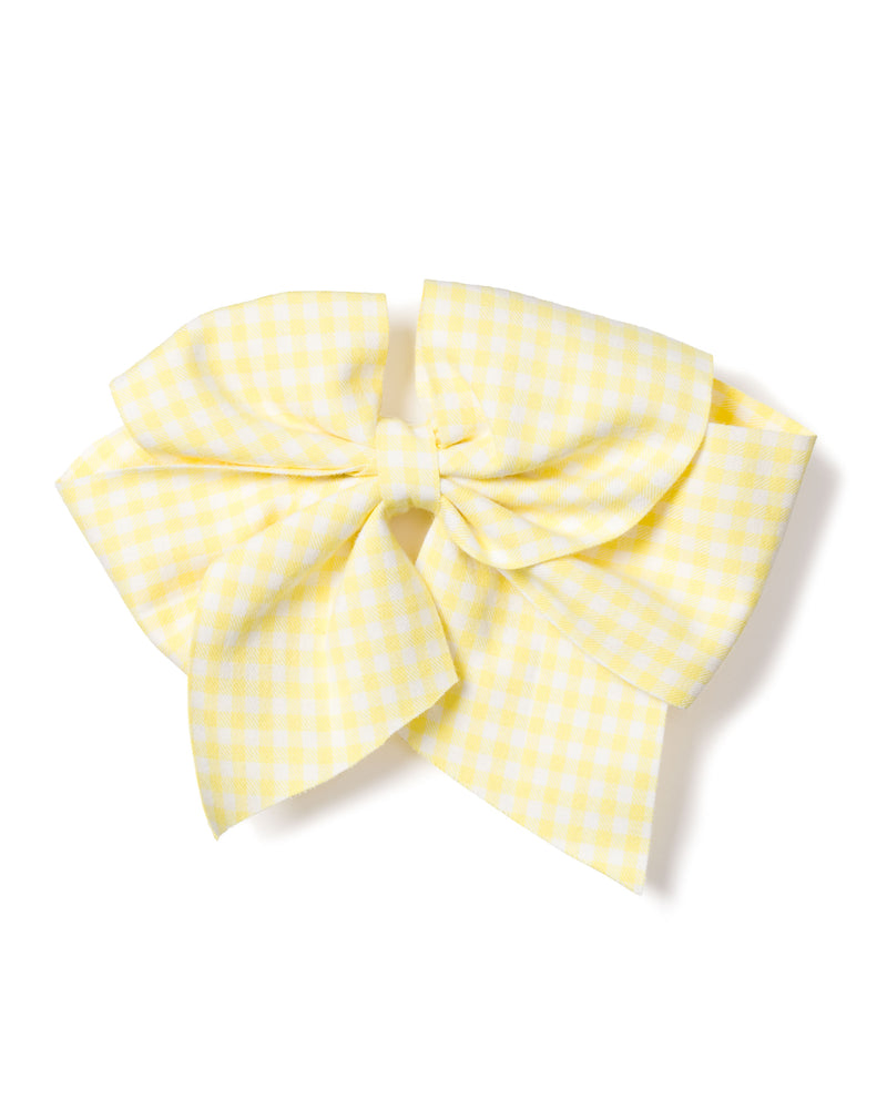 Yellow Gingham Hair Bows