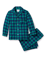 Kid's Flannel Pajama Set in Highland Tartan