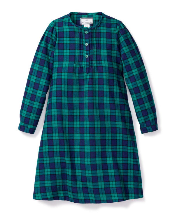 Girl's Flannel Beatrice Nightgown in Highland Tartan