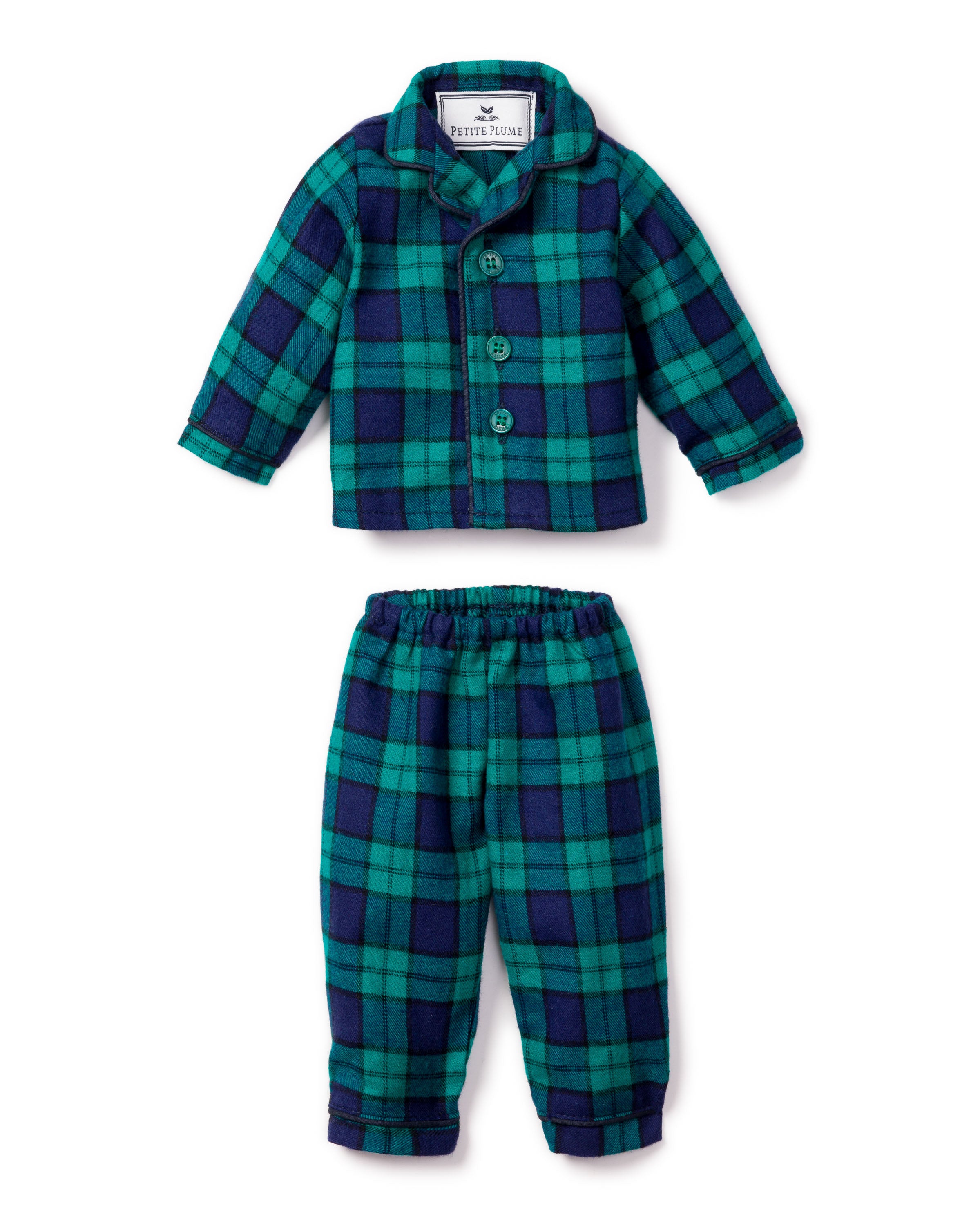 Doll Pajamas in Highland Tartan