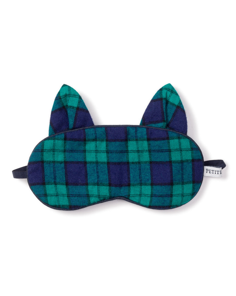 Kid's Kitty Sleep Mask in Highland Tartan
