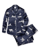 100% Mulberry Silk Women's Panthère de Nuit Pajama