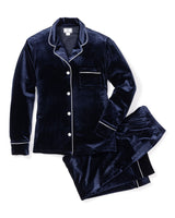 Navy Velour Pajama Set